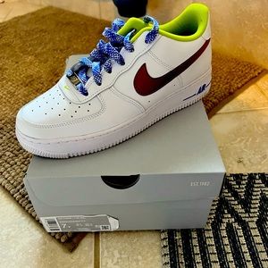 AF 1 women’s reflective size 7 Y big kids or 9 Womens